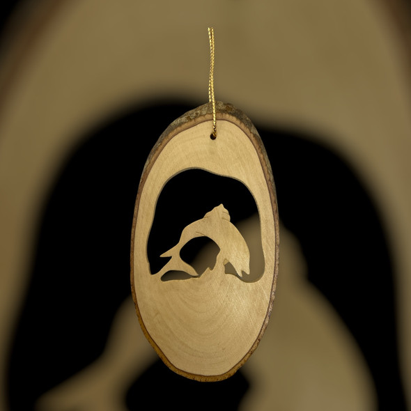 Jumping Fish Bark Ornament