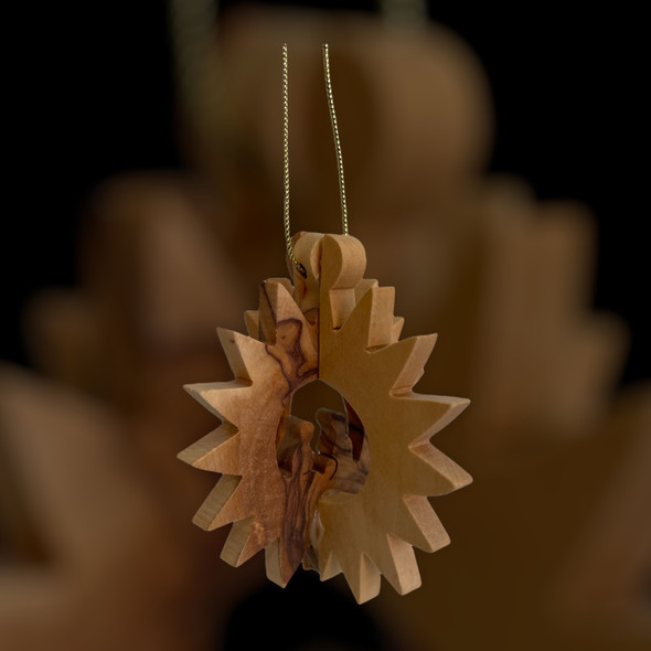 3-D Pointed Star Nativity Ornament Small