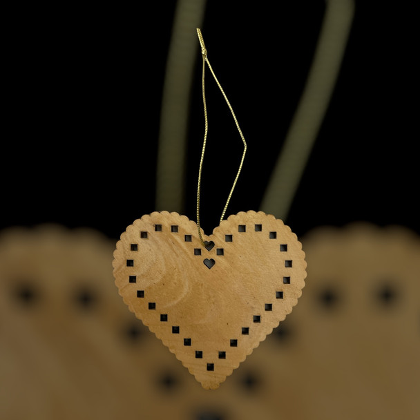 Hearts and Squares within a Heart Ornament