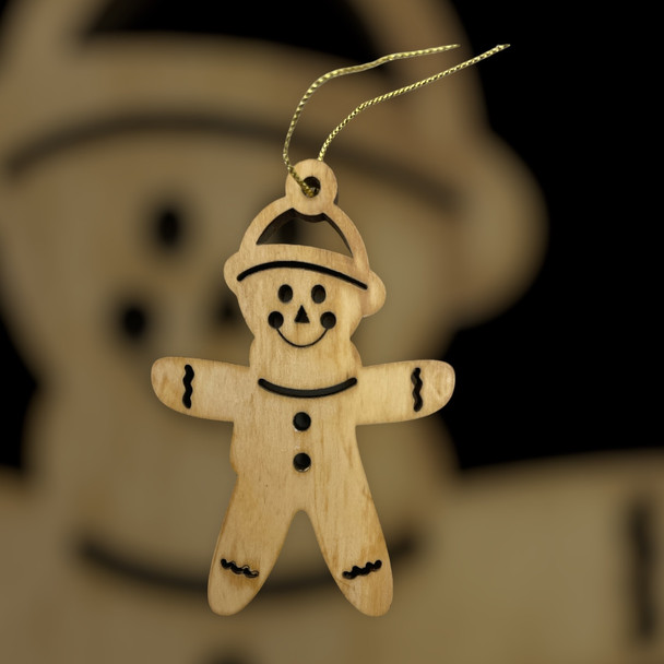 Gingerbread Boy with a Hat Ornament