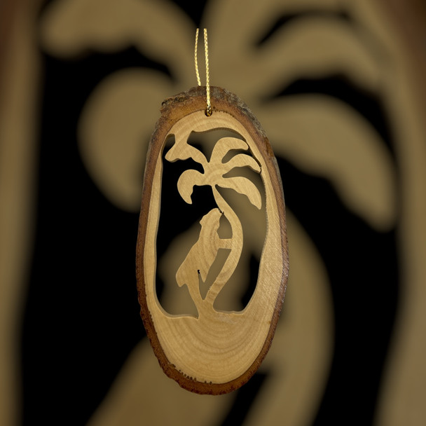 Climbing Bear Ornament with Bark