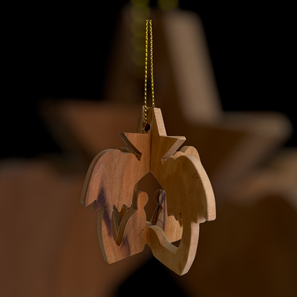 3-D Palm Nativity Ornament