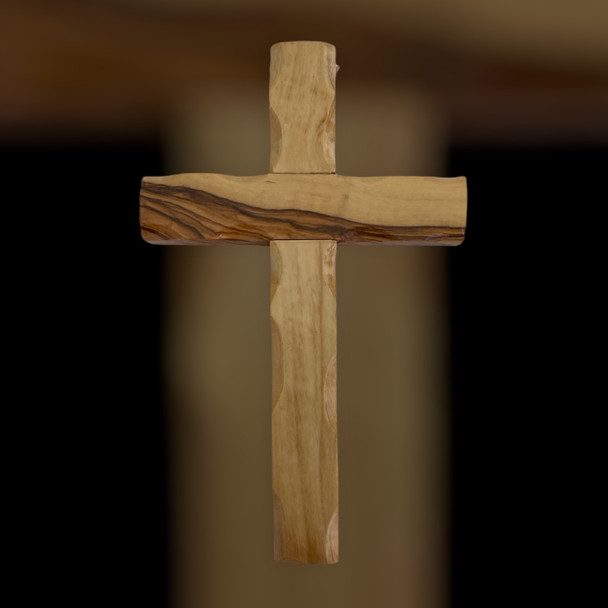 Plain Olive Wood Cross with side Hole