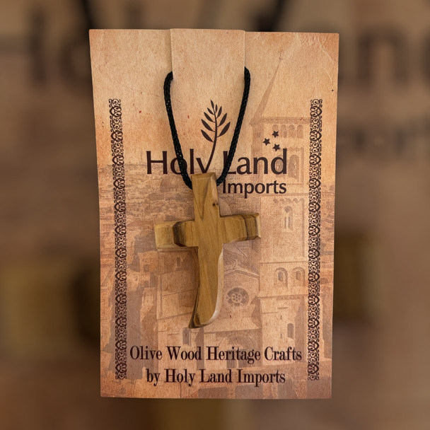 Olive Wood Cross Pendant