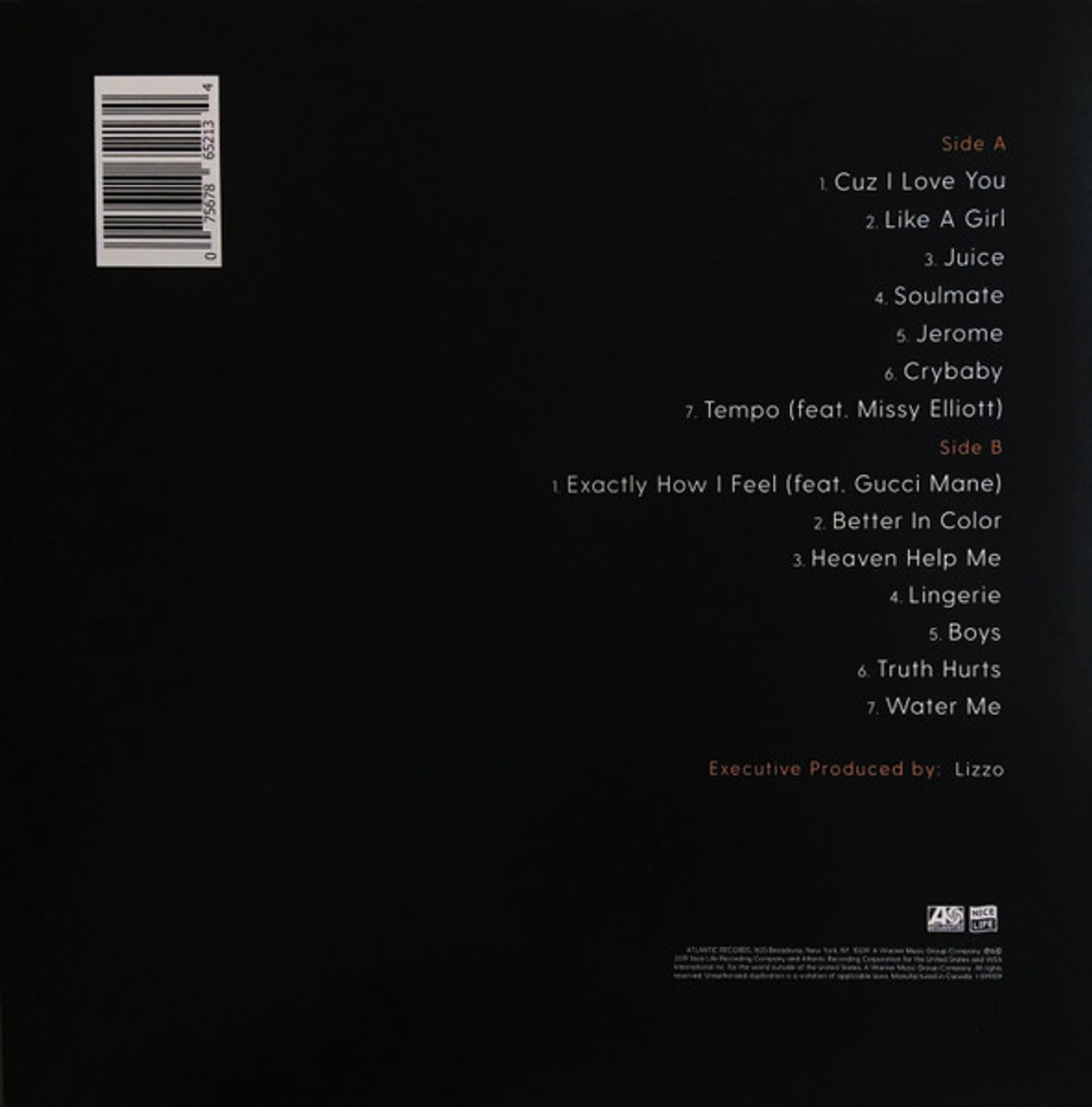 CUZ I LOVE YOU - LIZZO (#075678652134) - Omega Music