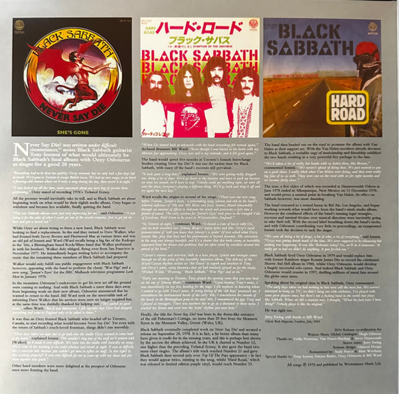 NEVER SAY DIE - BLACK SABBATH (#081227946586) - Omega Music