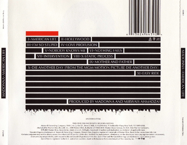 USED* AMERICAN LIFE - MADONNA (#093624843924) - Omega Music