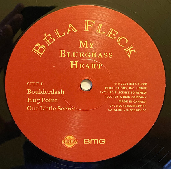 2discs LP Bela Fleck My Bluegrass Heart 538689100 RENEW 未開封 /00660 Bluegrass Vinyl LP New Bela Fleck - My Bluegrass Heart [New Vinyl