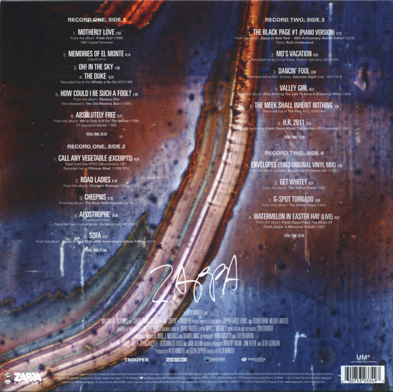 Frank Zappa 「Zappa (OST)(5LP)」新品未開封 ZAPPA - Original Motion Picture Soundtrack - Frank Zappa
