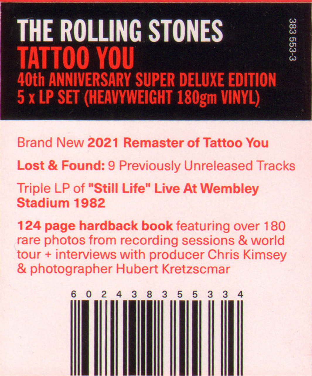 Tattoo You - Rolling Stones (#602438355334) - Omega Music