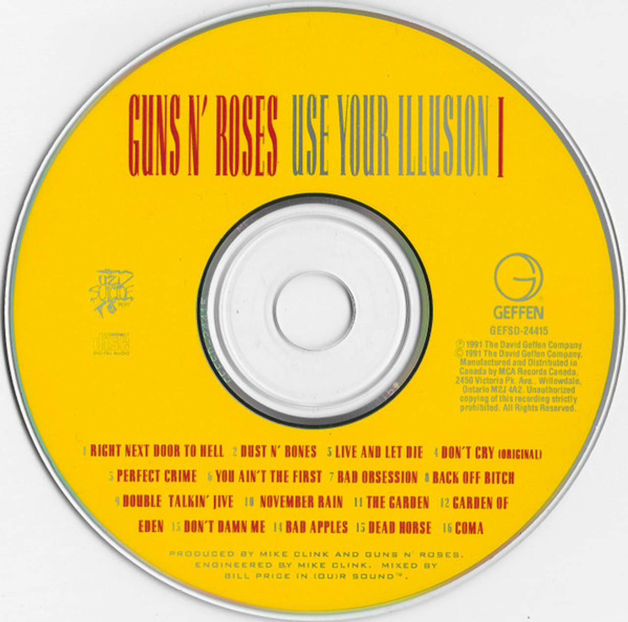 Use Your Illusion I by Guns N' Roses (CD, Sep-1991, Geffen) 720642441527