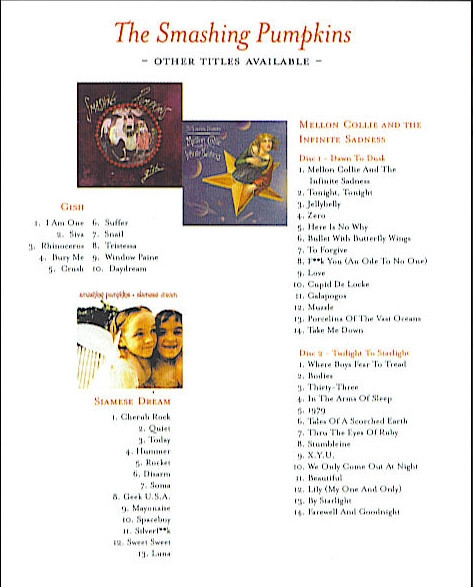 USED* THE SMASHING PUMPKINS GREATEST HITS - SMASHING PUMPKINS