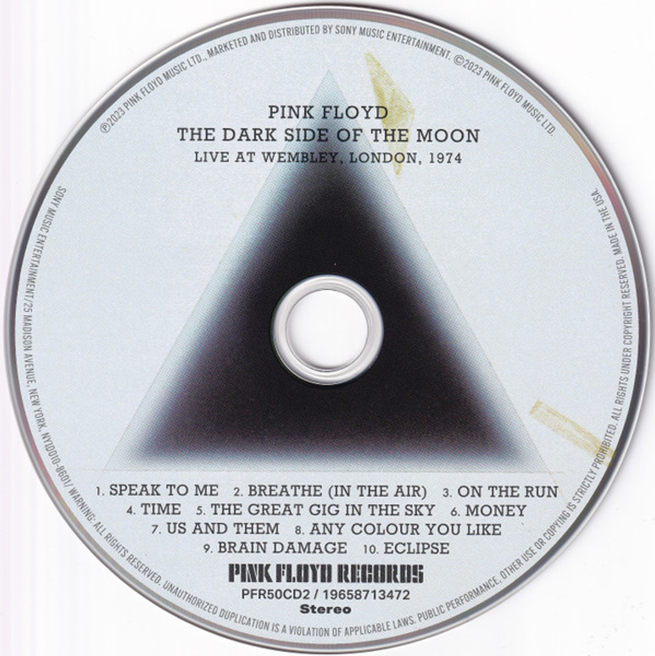 Pink Floyd - The Dark Side Of The Moon - Live At Wembley Empire Pool,  London, 1974 - CD