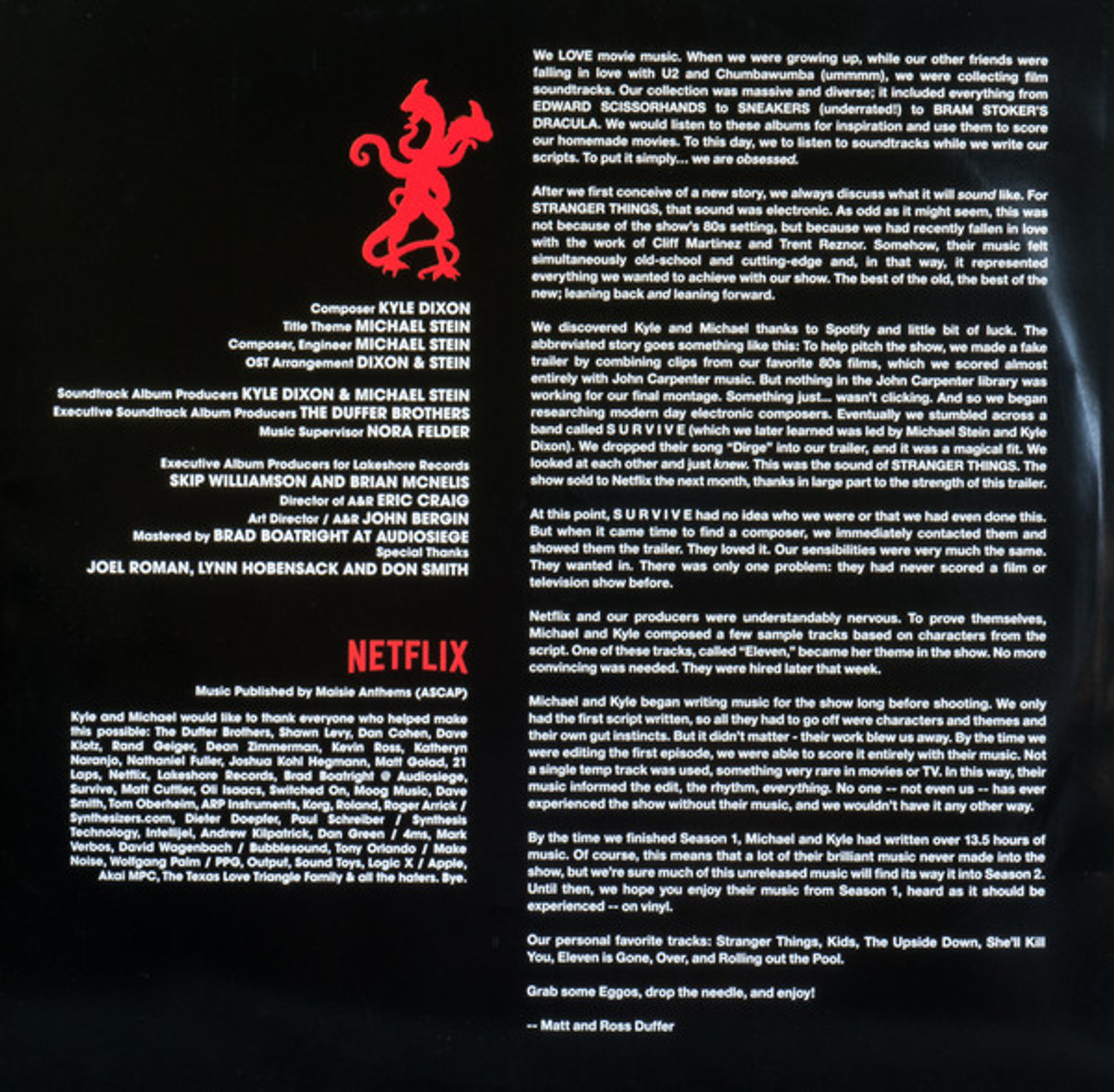 Kyle Dixon & Michael Stein - Stranger Things, Vol. 2 (A Netflix Original  Series Soundtrack) -  Music