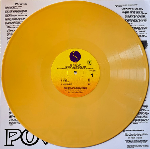 世界に一枚？サイン入りUSオリジナルエンボスジャケット！ICE-T/POWER Ice-T - Power 35th Anniversary (Colored Vinyl LP)