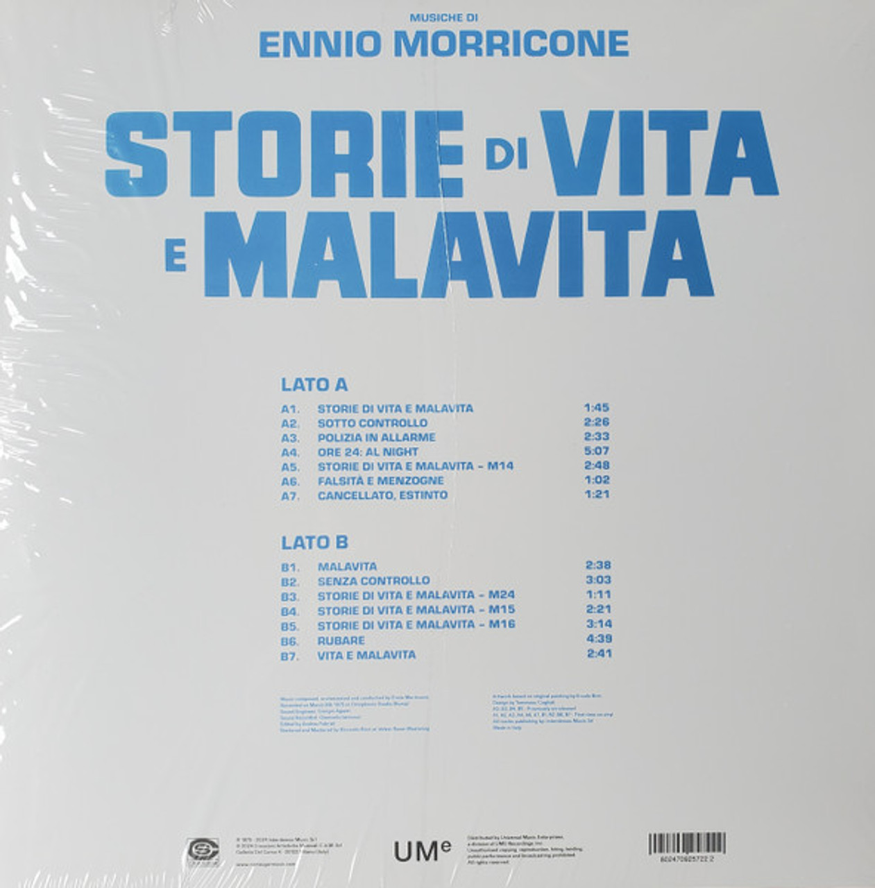 ワールドワイドLP Ennio Morricone Storie Di Vita E Malavita (Colonna Sonora Originale CS019 Cam Sugar, UMe /00260 MORRICONE,ENNIO STORIE DI VITA E MALAVITA (GRE LP – Lunchbox