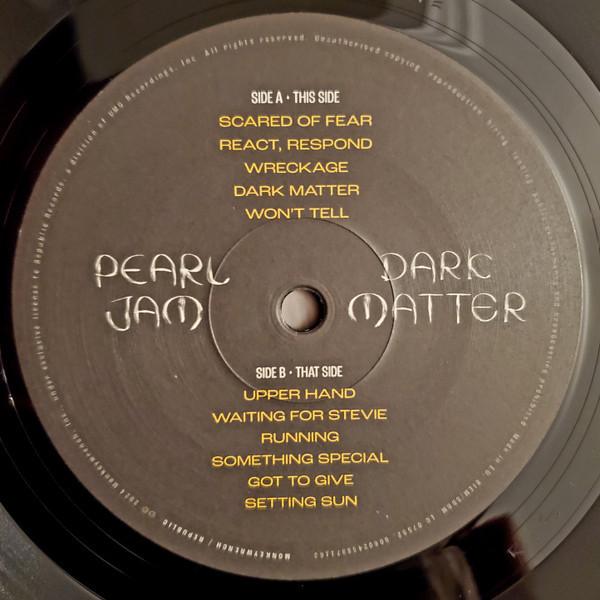Dark Matter - Pearl Jam (#602458971163) - Omega Music