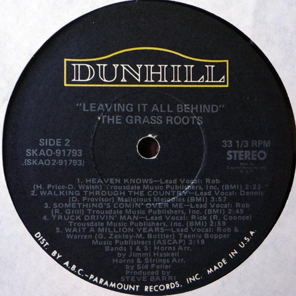 *USED* Leaving It All Behind Grass Roots, The (427665225577) Omega