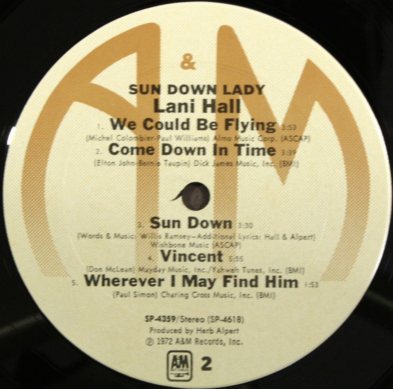 Lani Hall sun down lady US 初回 LANI HALL / Sun Down Lady (LP) / A&M | WAXPEND RECORDS