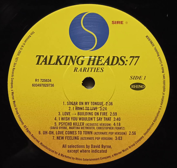 Talking Heads: 77 - Talking Heads (#603497829736) - Omega Music