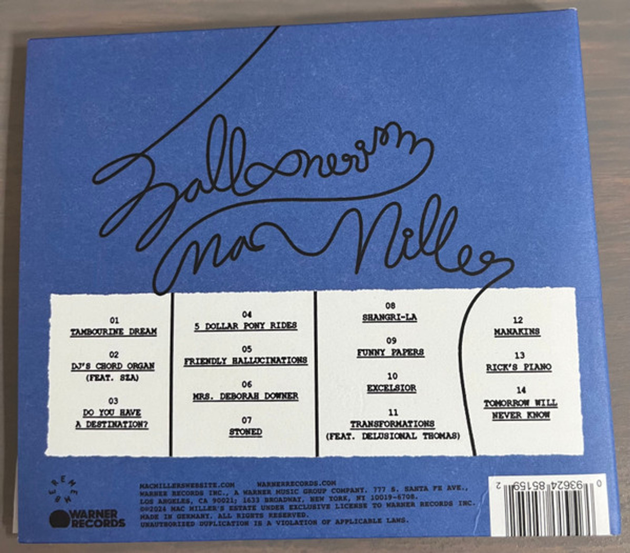 米2LP Mac Miller Balloonerism 093624851608 Warner Records /00660 Mac Miller – Balloonerism – 2 x Vinyl (White, LP, Album