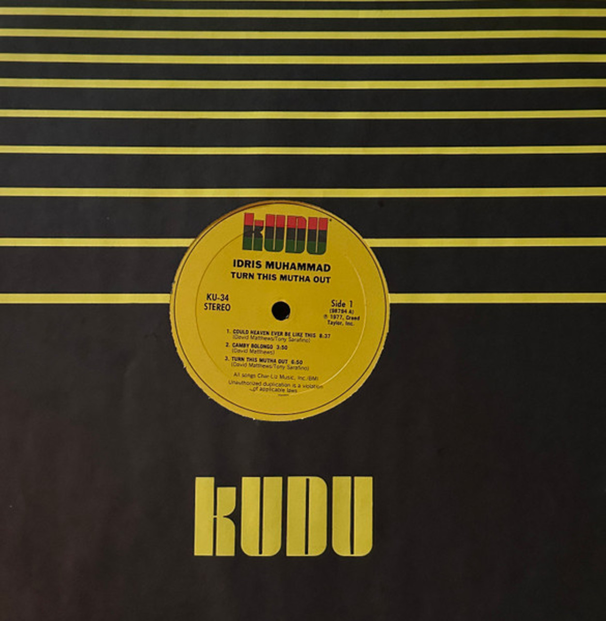 IDRIS MUHAMMAD /TURN THIS MUTHA OUT KDA-1001 Idris Muhammad - Turn This Mutha Out (SLY Rework) | Shaka Loves You