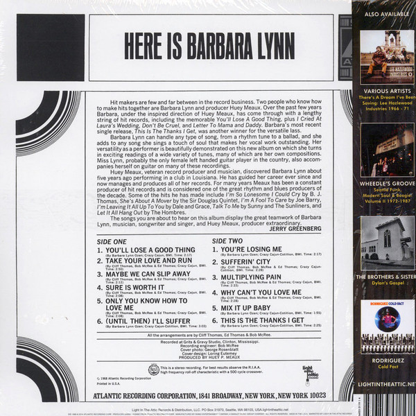 USED* Here Is Barbara Lynn - Lynn, Barbara (#446403794175) - Omega