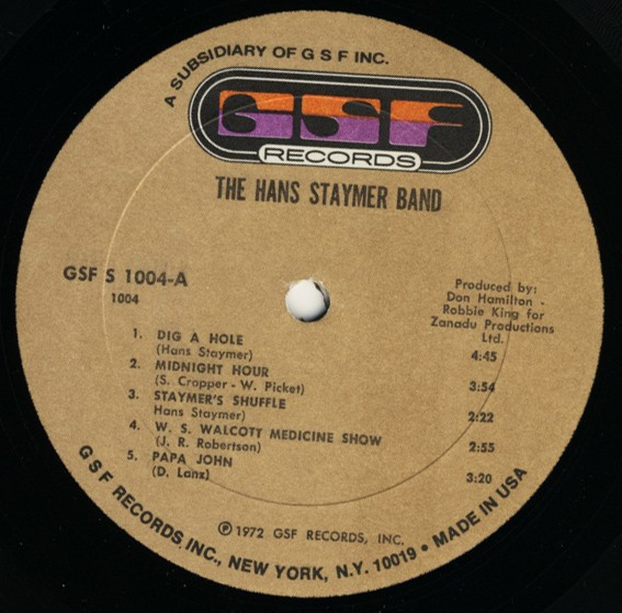 USED* The Hans Staymer Band - Staymer, Hans Band (#490323871065