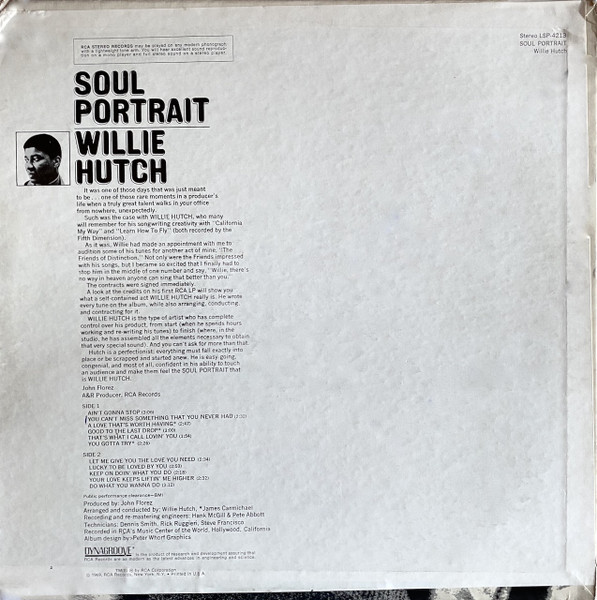 Soul Portrait - Willie Hutch (#492693764206) - Omega Music