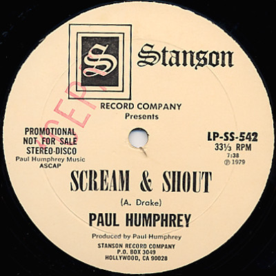 *USED* Scream & Shout - Paul Humphrey (#498610082743)