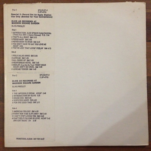*USED* Elvis As Recorded At Madison Square Garden - Presley, Elivs (#457073644011)