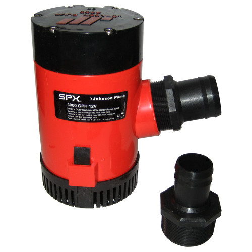 Johnson HD Bilge Pump, 4000GPH, 12V, No Switch (40004)