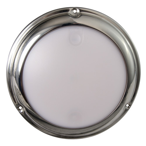 Lumitec TouchDome - Dome Light - Polished SS Finish - 2-Color White/Red Dimming (101098)