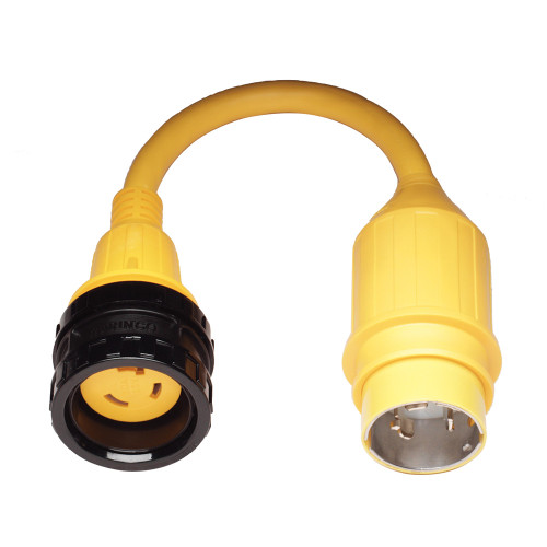 Marinco Pigtail Adapter, 30A 125V F to 50A M (121A)