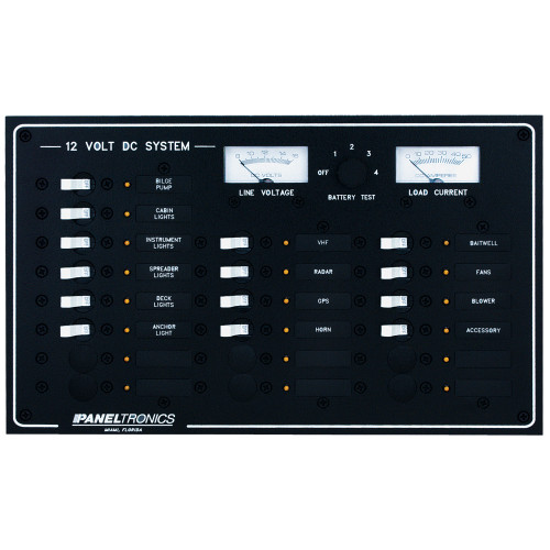 Paneltronics Standard DC 20 Position Breaker Panel & Meter (9973210B)