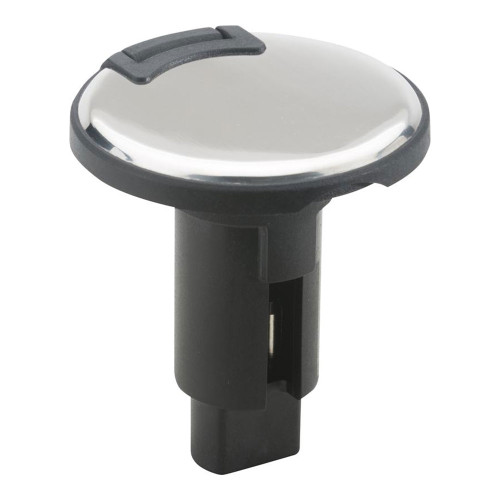 Attwood LightArmor Plug-In Base - 2 Pin - Stainless Steel - Round (910R2PSB-7)