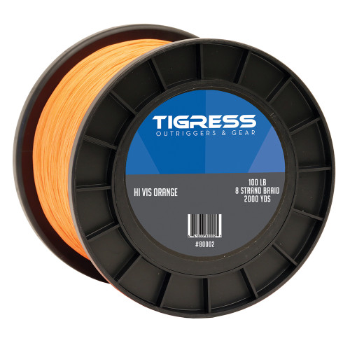 Tigress High-Visibility 100lb Kite Braid - Orange (80002)