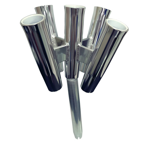Tigress Five Rod Cluster - Bent Butt - Polished Aluminum (88157-2)