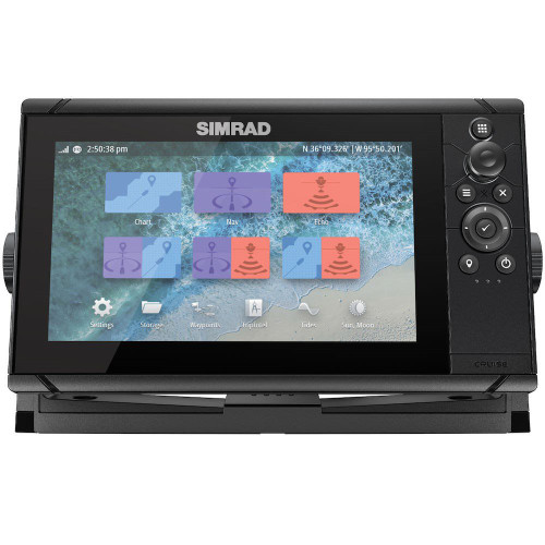 Simrad Cruise-9 Combo With US Coastal Charts and 83/200kHz Transom Mount (000-14997-001)