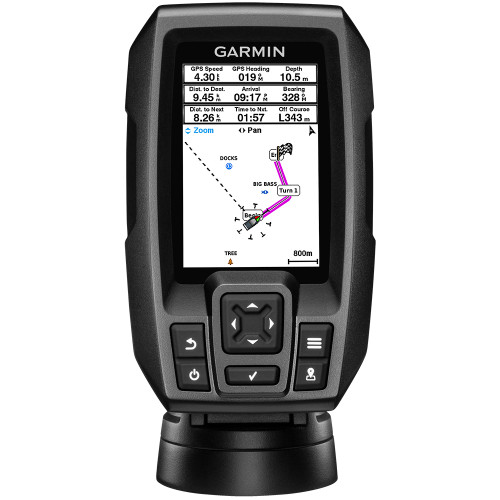 Garmin STRIKER 4 Fishfinder Worldwide Version w/77/200kHz - 4-Pin Transducer w/Transom & Trolling Motor Mounts (010-01550-01)