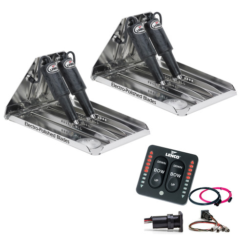 Lenco 19" x 14" Extreme Duty Performance Trim Tab Kit w/LED Indicator Switch Kit 12V (RT19X14XDI)