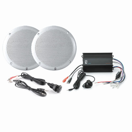Polyplanar MP3-KIT-4 White Amp And MA4055 Speakers (MP3-KIT4-W)