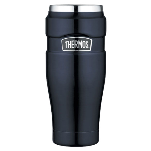 Thermos Stainless King Vacuum Insulated Travel Tumbler - 16 oz. - Stainless Steel/Midnight Blue (SK1005MBTRI4)
