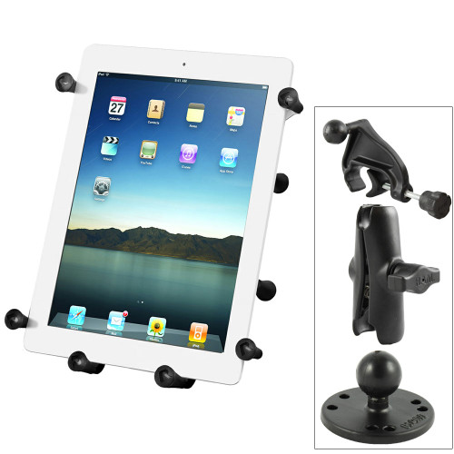 RAM Mount Universal X-Grip III Large Tablet Holder - Fits New iPad - Includes Yoke Mount (RAM-B-121-UN9U)
