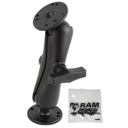 RAM Mount 1.5" Double Ball Mount with Hardware for Garmin Striker + More (RAM-101-G4)