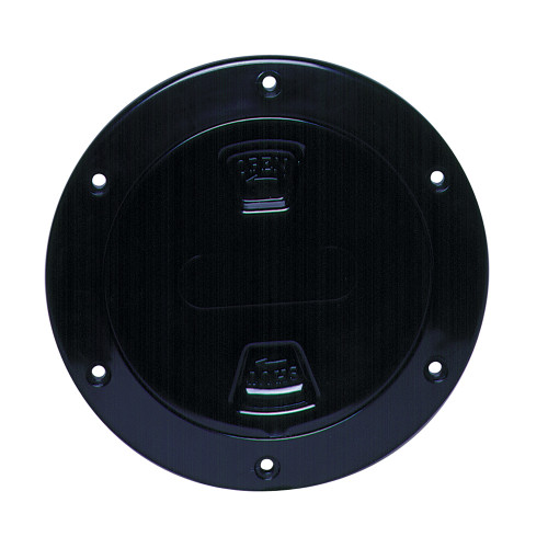 Beckson 4" Smooth Center Screw-Out Deck Plate - Black (DP40-B)