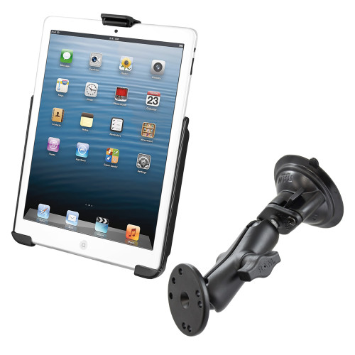 RAM Mount Suction Cup Mount w/Apple iPad mini EZ-ROLL'R Cradle (RAM-B-166-AP14U)