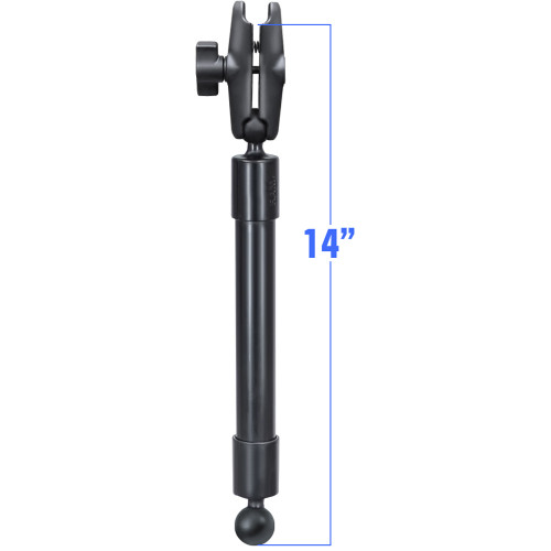 RAM Mount 14" Long Extension Pole w/2 1" Ball Ends and Double Socket Arm (RAP-BB-230-14-201U)