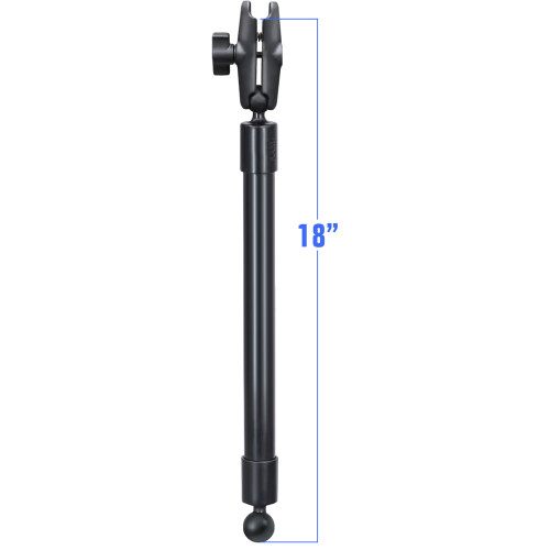 RAM Mount 18" Long Extension Pole w/2 1" Ball Ends & Double Socket Arm (RAP-BB-230-18-201U)