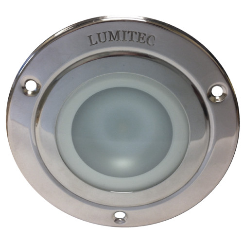 Lumitec Shadow - Flush Mount Down Light - Polished SS Finish - 3-Color Red/Blue Non Dimming w/White Dimming (114118)